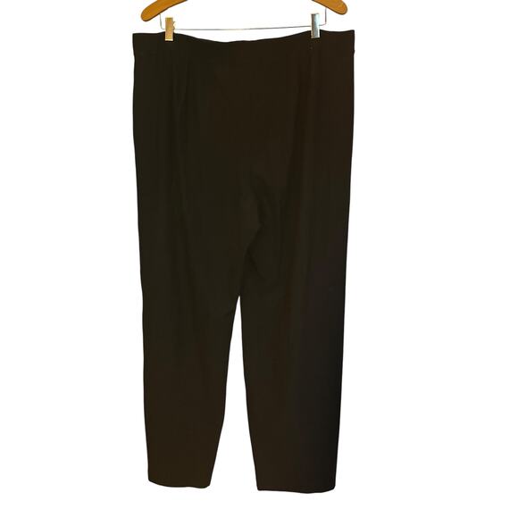 Eileen Fisher Black Pull On Pants Straight Leg Elastic Waistband Plus Size 1X - Picture 2 of 7